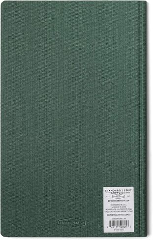 DesignWorks Ink Standard Issue No. 17 Hardcover Cloth Green 7.25" x 11.75" Tall Notebook Journal with 96 Lined Pages - Perfect for Office Work, Writing, and Journaling in Saudi Arabia