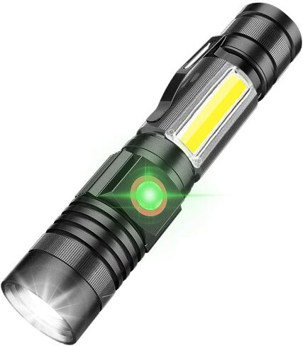 LED Tactical Flashlight, Magnetic Flashlight, 1000 Lumens Super Bright Flash Light with COB Work Light, Waterproof, 4 Modes, Pocket LED Flashlights for Outdoor Camping Emergency in Saudi Arabia