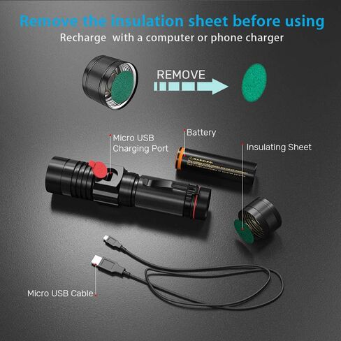 LED Tactical Flashlight, Magnetic Flashlight, 1000 Lumens Super Bright Flash Light with COB Work Light, Waterproof, 4 Modes, Pocket LED Flashlights for Outdoor Camping Emergency in Saudi Arabia