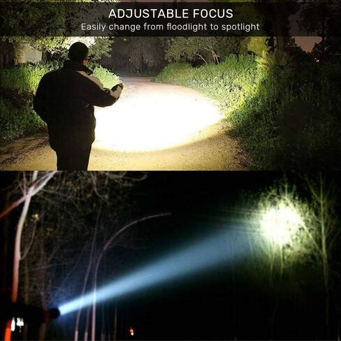 LED Tactical Flashlight, Magnetic Flashlight, 1000 Lumens Super Bright Flash Light with COB Work Light, Waterproof, 4 Modes, Pocket LED Flashlights for Outdoor Camping Emergency in Saudi Arabia