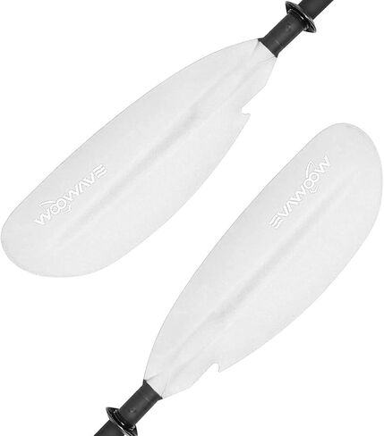 مجاذيف كاياك قابلة للتعديل بعمود ألومنيوم 91.3 بوصة/231 سم وشفرات من الألياف الزجاجية المعززة، مجداف كاياك خفيف الوزن للتجديف بالقوارب مع مقود مجداف ممتاز in Kuwait