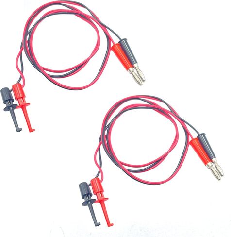 4 أزواج من قابس الموز 4 مم لاختبار كابل التوصيل بمشبك الخطاف سلك الرصاص لاختبار المتر المتعدد in Kuwait