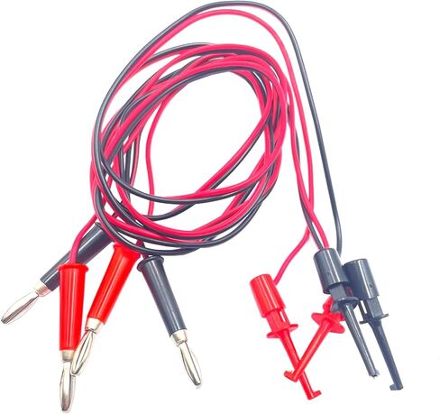 4 أزواج من قابس الموز 4 مم لاختبار كابل التوصيل بمشبك الخطاف سلك الرصاص لاختبار المتر المتعدد in Kuwait