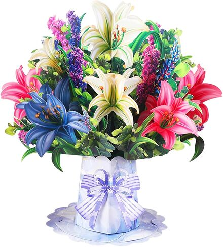 Bird of Paradise Bouquet, Envelope, Flower Dimensional Greeting Card, Ideal Gift for Mom, Godmother, Stepmother, Sister, Grandmother, Mother-In-Law, Aunt, Wife, Daughter in Saudi Arabia