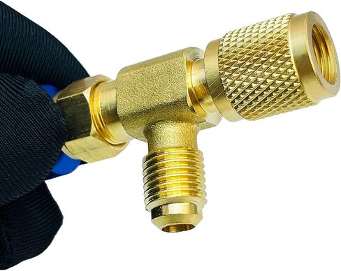 صمام شحن غاز التبريد R12 R410A، R12 R22-1/4 بوصة ذكر إلى 1/4 بوصة أنثى، R410-1/4 بوصة ذكر إلى 5/16 بوصة أنثى، محول صمام الأمان السائل صمام كروي للتحكم في التدفق (محول صمام شحن مكيف الهواء (زوج)) in Kuwait