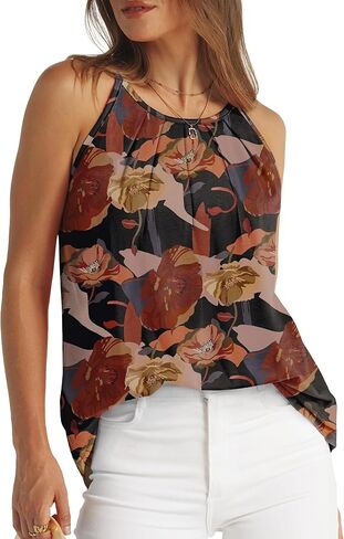 قطع علوية نسائية من WIHOLL ذات ثنيات وحزام سباغيتي، قطع علوية بحاشية منحنية موضة 2024 in Kuwait