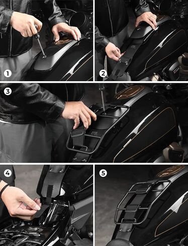 KEMIMOTO Motorcycle Tank Luggage Rack Compatible with Sportster S RH1250 2021 2022 2023 2024 Fuel Tank Rack Luggage Black in Saudi Arabia