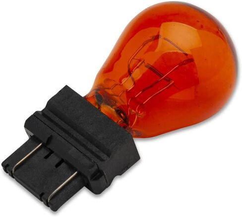 لمبة وامضة 3157A وضوء الفرامل 3157NA 27W 12.8V لمبة إشارة الانعطاف الأمامية مع قاعدة إسفين بلاستيكية - سهلة التركيب لمبات إشارة الانعطاف الجانبية للسيارات - كهرمان - عبوتان in Kuwait