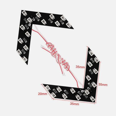 2 قطعة الأصفر 14-SMD LED أضواء السهم لوحات لسيارة الجانب مرآة بدوره إشارة الوامض أضواء المؤشر التحديثية in Kuwait