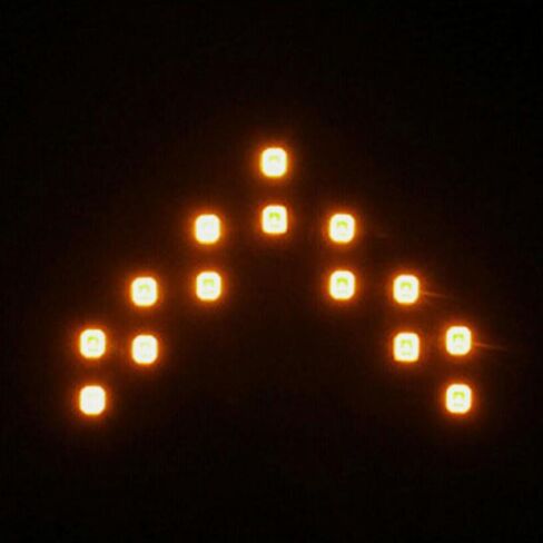 2 قطعة الأصفر 14-SMD LED أضواء السهم لوحات لسيارة الجانب مرآة بدوره إشارة الوامض أضواء المؤشر التحديثية in Kuwait