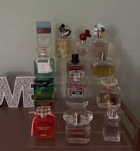 2 حزمة من 4 طبقات من الأكريليك، حامل عرض شفاف لشخصيات Amiibo Funko POP والمكياج، وحامل الكعك، ومنظم العطور وتخزينها in Kuwait
