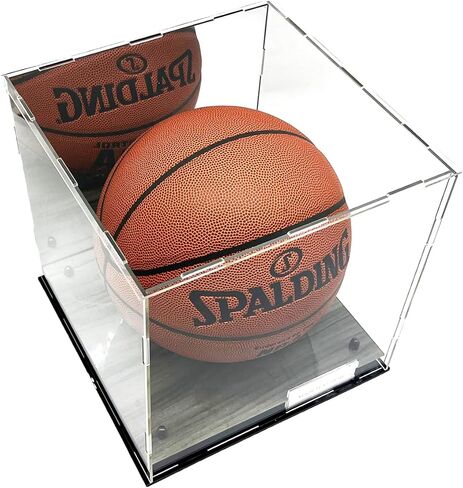 حافظة عرض كرة السلة بالحجم الكامل، أكريليك شفاف مع مرآة ومستويين للحماية من الأشعة فوق البنفسجية، صندوق مربع تذكارات قابلة للتجميع in Kuwait