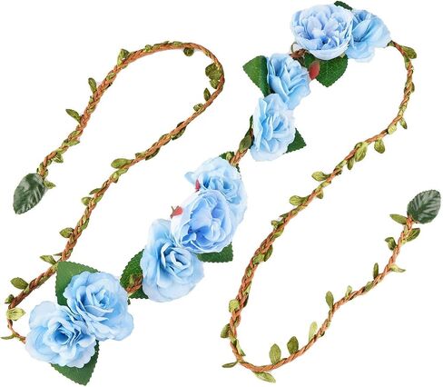 Flower Floral Rattan Belt Flower Sash Crown Wreath Headband Floral Garland JW66 in Saudi Arabia