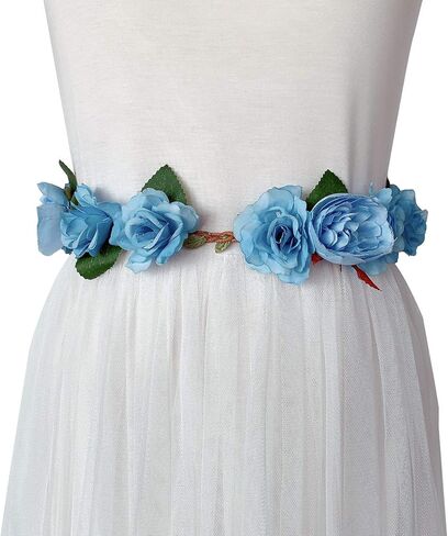Flower Floral Rattan Belt Flower Sash Crown Wreath Headband Floral Garland JW66 in Saudi Arabia