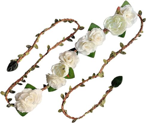 Flower Floral Rattan Belt Flower Sash Crown Wreath Headband Floral Garland JW66 in Saudi Arabia