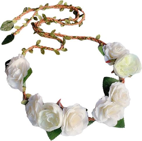 Flower Floral Rattan Belt Flower Sash Crown Wreath Headband Floral Garland JW66 in Saudi Arabia