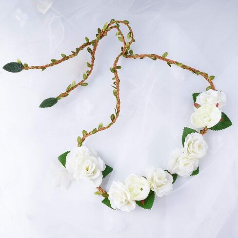 Flower Floral Rattan Belt Flower Sash Crown Wreath Headband Floral Garland JW66 in Saudi Arabia