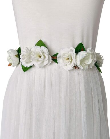 Flower Floral Rattan Belt Flower Sash Crown Wreath Headband Floral Garland JW66 in Saudi Arabia