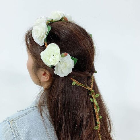 Flower Floral Rattan Belt Flower Sash Crown Wreath Headband Floral Garland JW66 in Saudi Arabia