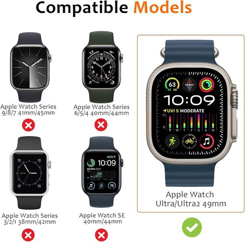 Amizee 2 in 1 Metal Rugged Case Compatible with Apple Watch Ultra 3/2/1 Case 49mm, Aluminum Shockproof Protective Bumper Cover for iWatch 49mm, Black in Kuwait