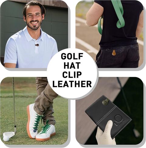 Golf Ball Marker Hat Clip Magnetic Pu Leather Value 6 Pack, Attaches Easily to Pocket Hats Caps Edge Accessories Gifts for Men Women Kids Golfer in Saudi Arabia