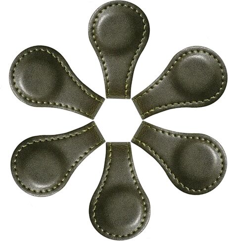 Golf Ball Marker Hat Clip Magnetic Pu Leather Value 6 Pack, Attaches Easily to Pocket Hats Caps Edge Accessories Gifts for Men Women Kids Golfer in Saudi Arabia