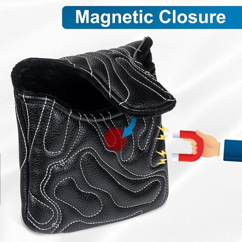 mytag Golf Mallet Putter Cover Magnetic, Colorful Birdie Putter Covers Golf Large Putter Head Cover for Scotty Cameron Taylormade Odyssey in Saudi Arabia