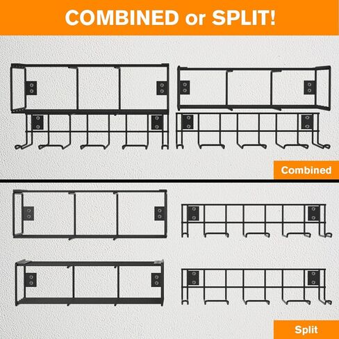 مجموعتان مُحدثتان من منظم أدوات الطاقة لتخزين الأدوات، حامل مثقاب مقاس 16 بوصة مثبت على الحائط مع حامل مفك براغي، منظمات وتخزين أدوات المرآب شديدة التحمل، رف رف أدوات المرافق in Kuwait