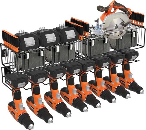 مجموعتان مُحدثتان من منظم أدوات الطاقة لتخزين الأدوات، حامل مثقاب مقاس 16 بوصة مثبت على الحائط مع حامل مفك براغي، منظمات وتخزين أدوات المرآب شديدة التحمل، رف رف أدوات المرافق in Kuwait