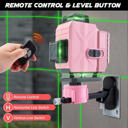 Laser Level - Paowafol Laser Level 360 Self Leveling with 150Ft Green Laser Level Self Leveling, 4x360° Cross Line Laser for Construction and Picture Hanging, DIY or Professional Job Site in Saudi Arabia