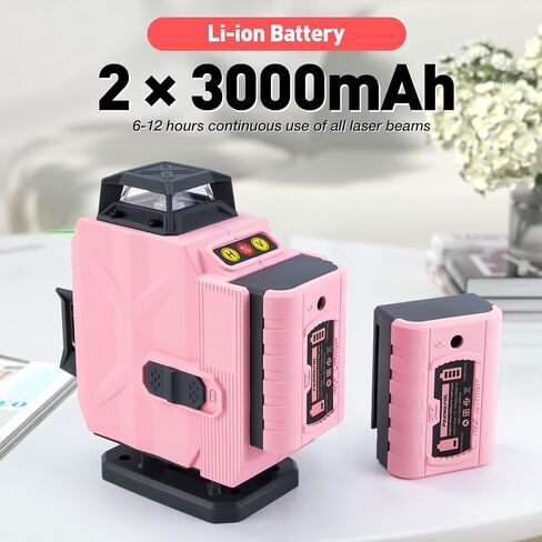 Laser Level - Paowafol Laser Level 360 Self Leveling with 150Ft Green Laser Level Self Leveling, 4x360° Cross Line Laser for Construction and Picture Hanging, DIY or Professional Job Site in Saudi Arabia