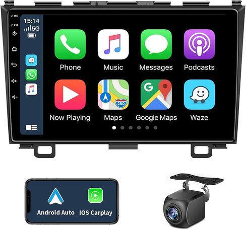 4GB + 32GB 5G واي فاي ستيريو سيارة لهوندا CRV 2007-2011 راديو مع CarPlay اللاسلكية الروبوت شاشة تعمل باللمس 9.2 بوصة مع وصلة مرآة بلوتوث GPS والملاحة FM RDS SWC in Kuwait