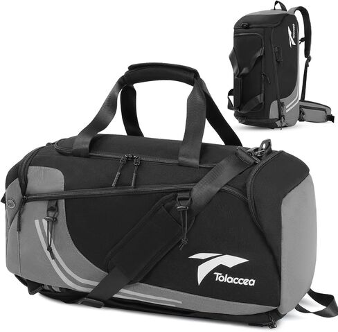 Tolaccea Gym Bag for Men, 45L Travel Duffel Bag, Weekender Bags, Carry on Backpack with Wet Pocket & Shoes Compartment, Sport Duffel Bag for Workout, Hiking, Climbing in Saudi Arabia