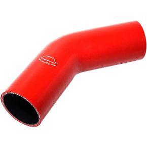LTI Universal 4-Ply Reinforced High Performance Inner Diameter 2" 45 Degree Elbow Silicone Hose Coupler 51mm (2" RED)