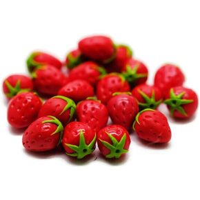 20 Psc Strawberry Dollhouse Miniatures Food Kitchen