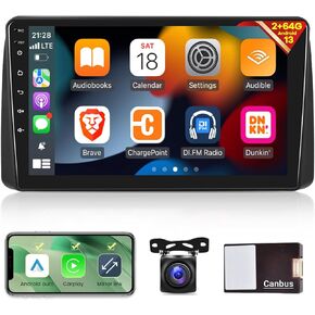 [2G+64G] Car Radio for Dodge Grand Caravan 2011-2020 / for Chrysler Grand Voyager 2011-2015, Android 13 Touch Screen Stereo, Carplay/Android Auto/EQ Audio/SWC +AHD Backup Camera