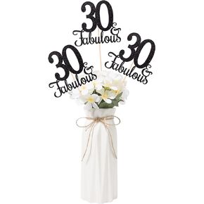 50 and Fabulous, 10 Pack Double-Sided Gold Glitter 50th Birthday Centerpieces for Tables, Number 50 Birthday Table Toppers Party Centerpiece Sticks Party Supplies