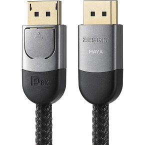 Zeskit Maya Certified DP 1.4 Cable, 4K 120Hz 8K 60Hz 1440p 144Hz 240Hz HDR 32.4Gpbs HBR3 (3ft, Braided Jacket)