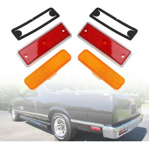 LAFORMO El Camino Side Marker Light - Set of 4 Front and Rear Side Marker Lens Light Compatible With 1982 1983 1984 1985 1986 1987 Chevy El Camino,GMC Caballero #913417, 929986