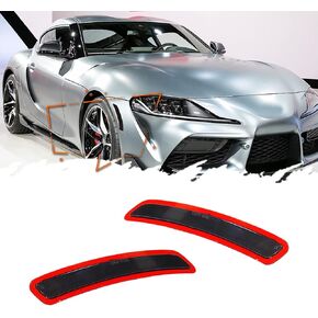 For 2020 2021 2022 2023 2024 Toyota GR Supra Front Rear Bumper side marker lights Amber/Red Led 4PCS