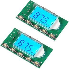 2pcs Digital FM Receiver Module, DC 3V-5V Radio Receiver Module Digital Stereo Board LCD Display DSP PLL 76.0MHz-108.0MHz