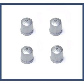 BMW TPMS Wheel Valve Stem Cap set Gray (x4) tire air fill screw on cover