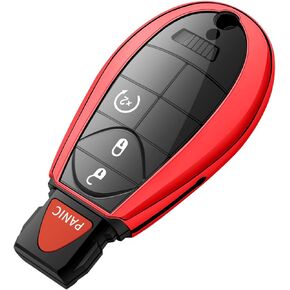 Tukellen for Dodge Key Fob Cover,Special Soft TPU Key Case Cover Protector Compatible with 2013-2018 Ram Grand Caravan Charger Challenger Durango Journey Magnum Remote/Smart Key,Key Shell-Blue