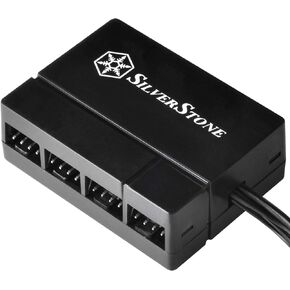 SilverStone Technology Silverstone 8-Port PWM Fan Hub/Splitter for 4-Pin & 3-Pin Fans* in Black SST-CPF04-USA (Newest Version)