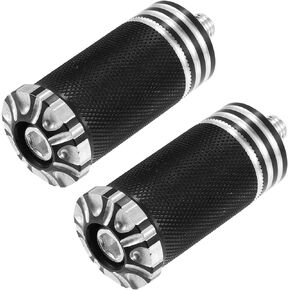 X AUTOHAUX 2pcs Motorcycle Shifter Peg Shift Lever Billet Foot Pegs for Harley Davidson Street Glide Road King Softail Sportster Black