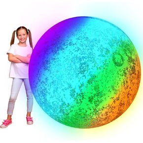 Jenaai 5 ft Jumbo Inflatable Light up Beach Balls Giant Glow in the Dark Blow up Glitter Confetti LED Pool Balls Lighted Glow Pool Toys for Summer Swimming Outdoor Birthday Water Party Decor in Kuwait