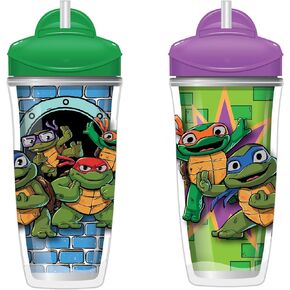 Playtex Baby Sipsters Stage 3 Straw Cups, Spill-Proof, Leak-Proof, Insulated - Blippi 3D Graphics, 9 Oz, 2 Count
