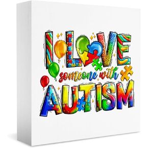 Autism Awareness Decorations, Autism Decor Sign for Home Classroom Bedroom Nursery, Autism is my superpower Wooden Sign, Motivational Gifts for Autism Child Kids 5 X 5 Inch
