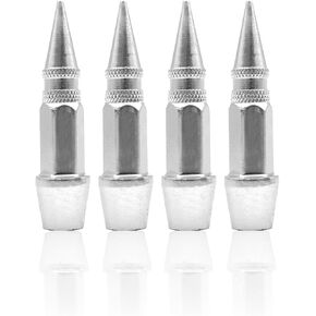 4PCS Tire Valve Stem, Dustproof Tire Wheel Stem Caps, 45mm Spiked Aluminum Stem Valve Caps,Fit Most Car Motorcycle Bike (silver) in Kuwait