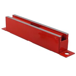 Master Magnetics LM-100BC Magnet Catch, Industrial Type with Mounting Holes Powder Coated Red, 6" Length, 0.75" Width, 1.062" Height, 100 Pounds